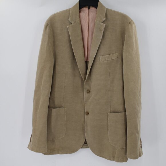 Montedoro sport coat men's 46 Giacco blazer two button linen cotton unstructured - Picture 1 of 16